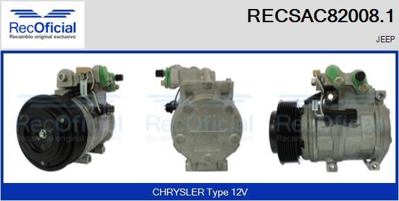 RECOFICIAL RECSAC82008.1 - Kompresors, Gaisa kond. sistēma adetalas.lv