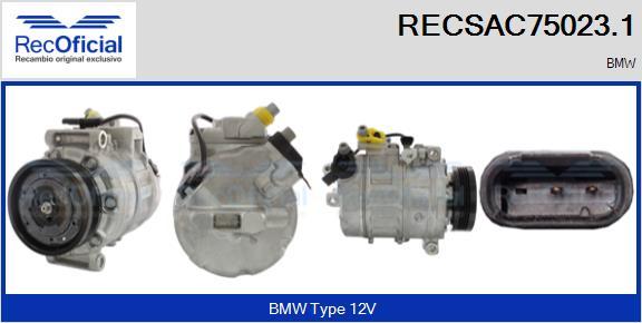 RECOFICIAL RECSAC75023.1 - Kompresors, Gaisa kond. sistēma adetalas.lv