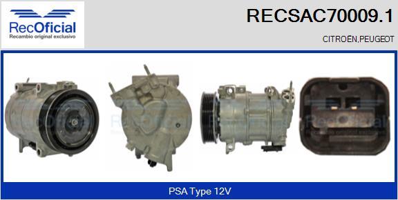 RECOFICIAL RECSAC70009.1 - Kompresors, Gaisa kond. sistēma adetalas.lv