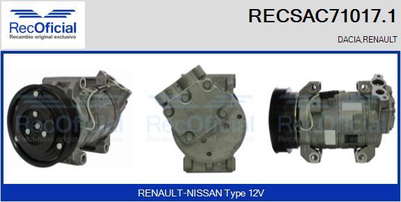 RECOFICIAL RECSAC71017.1 - Kompresors, Gaisa kond. sistēma adetalas.lv