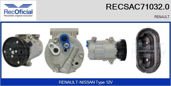 RECOFICIAL RECSAC71032.0 - Kompresors, Gaisa kond. sistēma adetalas.lv