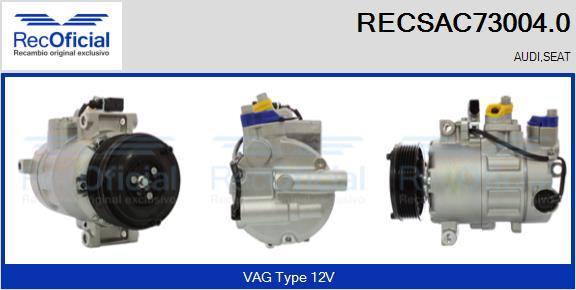 RECOFICIAL RECSAC73004.0 - Kompresors, Gaisa kond. sistēma adetalas.lv