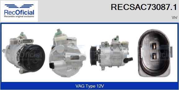 RECOFICIAL RECSAC73087.1 - Kompresors, Gaisa kond. sistēma adetalas.lv