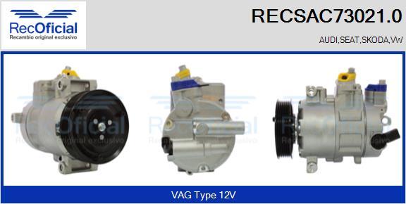 RECOFICIAL RECSAC73021.0 - Kompresors, Gaisa kond. sistēma adetalas.lv