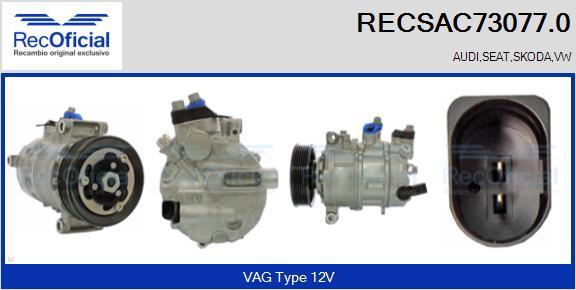 RECOFICIAL RECSAC73077.0 - Kompresors, Gaisa kond. sistēma adetalas.lv