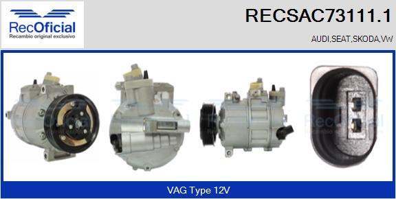 RECOFICIAL RECSAC73111.1 - Kompresors, Gaisa kond. sistēma adetalas.lv