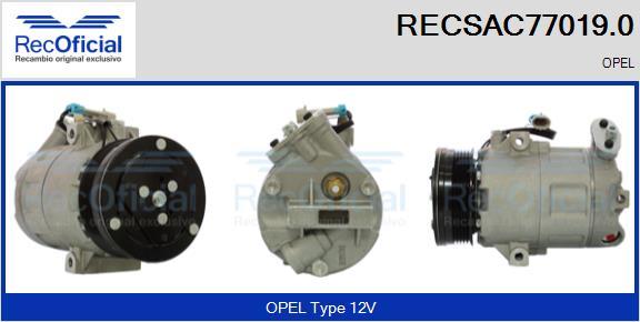 RECOFICIAL RECSAC77019.0 - Kompresors, Gaisa kond. sistēma adetalas.lv