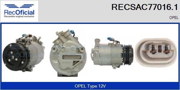 RECOFICIAL RECSAC77016.1 - Kompresors, Gaisa kond. sistēma adetalas.lv