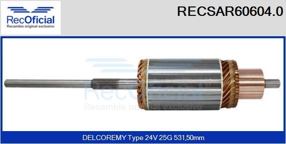 RECOFICIAL RECSAR60604.0 - Enkurs, Starteris adetalas.lv