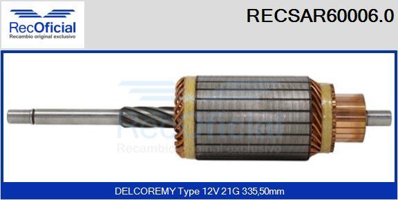 RECOFICIAL RECSAR60006.0 - Enkurs, Starteris adetalas.lv