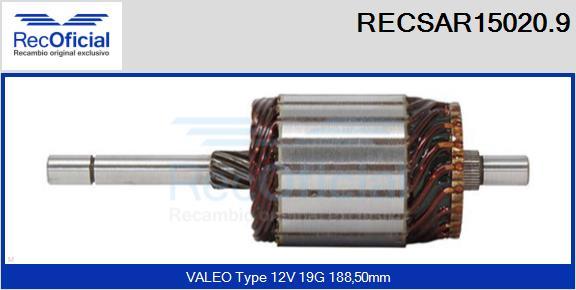 RECOFICIAL RECSAR15020.9 - Enkurs, Starteris adetalas.lv