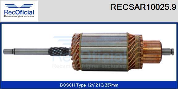 RECOFICIAL RECSAR10025.9 - Enkurs, Starteris adetalas.lv