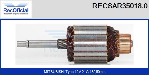 RECOFICIAL RECSAR35018.0 - Enkurs, Starteris adetalas.lv