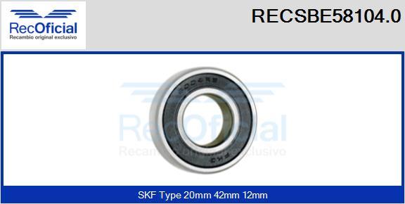 RECOFICIAL RECSBE58104.0 - Gultnis adetalas.lv