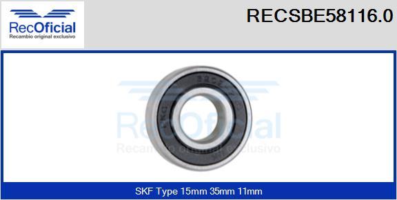 RECOFICIAL RECSBE58116.0 - Gultnis adetalas.lv