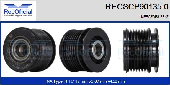 RECOFICIAL RECSCP90135.0 - Piedziņas skriemelis, Ģenerators adetalas.lv