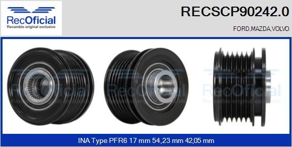 RECOFICIAL RECSCP90242.0 - Piedziņas skriemelis, Ģenerators adetalas.lv