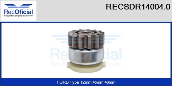 RECOFICIAL RECSDR14004.0 - Zobrats, Starteris adetalas.lv