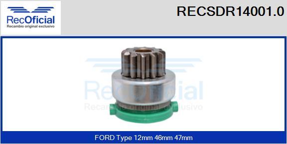 RECOFICIAL RECSDR14001.0 - Zobrats, Starteris adetalas.lv