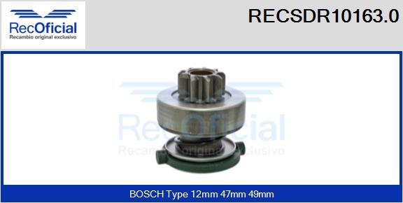 RECOFICIAL RECSDR10163.0 - Zobrats, Starteris adetalas.lv