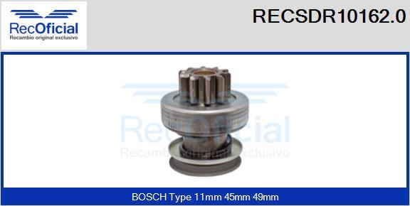 RECOFICIAL RECSDR10162.0 - Zobrats, Starteris adetalas.lv