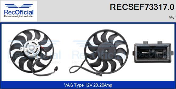 RECOFICIAL RECSEF73317.0 - Ventilators, Motora dzesēšanas sistēma adetalas.lv