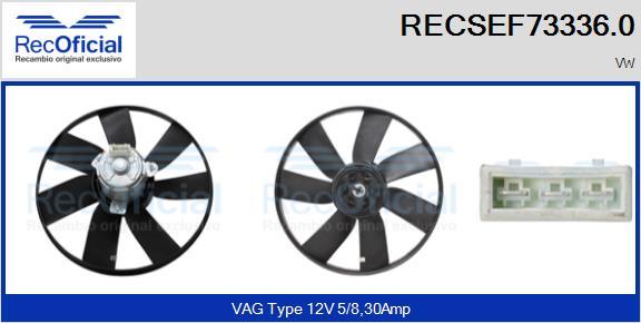 RECOFICIAL RECSEF73336.0 - Ventilators, Motora dzesēšanas sistēma adetalas.lv