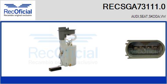 RECOFICIAL RECSGA73111.0 - Degvielas sūkņa modulis adetalas.lv