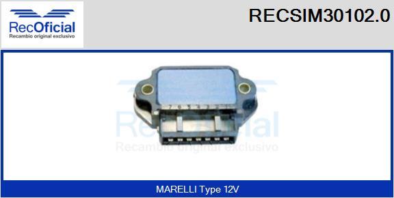 RECOFICIAL RECSIM30102.0 - Komutators, Aizdedzes sistēma adetalas.lv