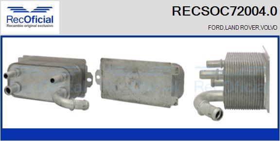 RECOFICIAL RECSOC72004.0 - Eļļas radiators, Motoreļļa adetalas.lv