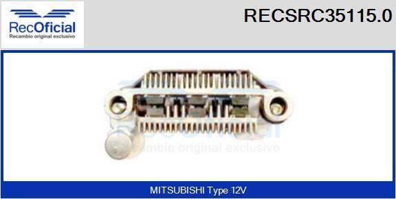 RECOFICIAL RECSRC35115.0 - Taisngriezis, Ģenerators adetalas.lv