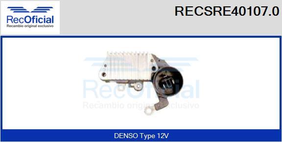 RECOFICIAL RECSRE40107.0 - Ģeneratora sprieguma regulators adetalas.lv