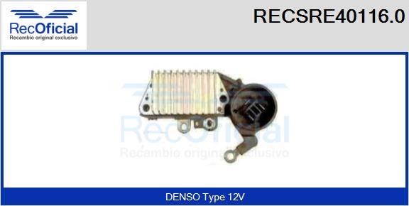 RECOFICIAL RECSRE40116.0 - Ģeneratora sprieguma regulators adetalas.lv