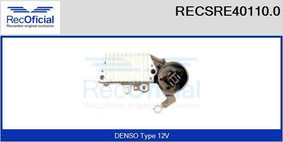 RECOFICIAL RECSRE40110.0 - Ģeneratora sprieguma regulators adetalas.lv