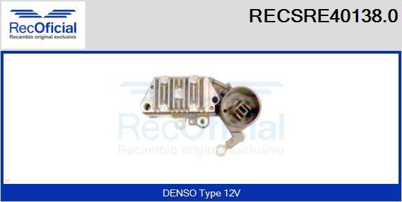 RECOFICIAL RECSRE40138.0 - Ģeneratora sprieguma regulators adetalas.lv