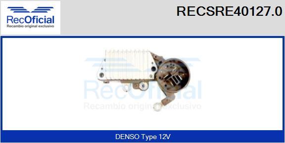 RECOFICIAL RECSRE40127.0 - Ģeneratora sprieguma regulators adetalas.lv