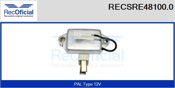 RECOFICIAL RECSRE48100.0 - Ģeneratora sprieguma regulators adetalas.lv