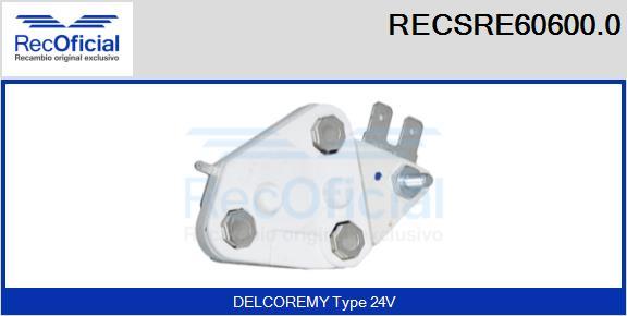 RECOFICIAL RECSRE60600.0 - Ģeneratora sprieguma regulators adetalas.lv