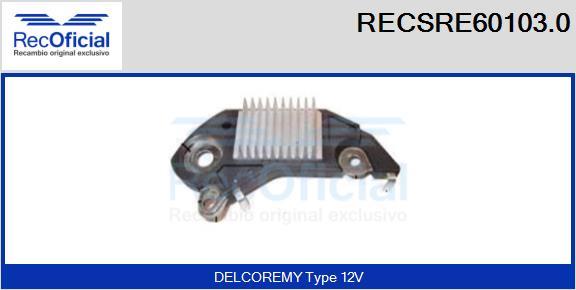 RECOFICIAL RECSRE60103.0 - Ģeneratora sprieguma regulators adetalas.lv