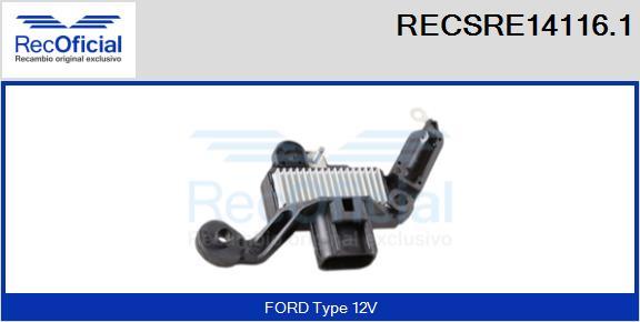 RECOFICIAL RECSRE14116.1 - Ģeneratora sprieguma regulators adetalas.lv