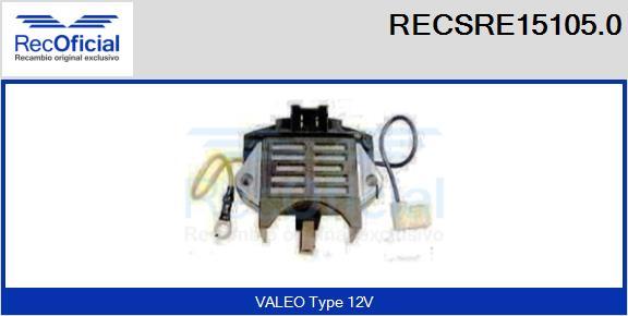 RECOFICIAL RECSRE15105.0 - Ģeneratora sprieguma regulators adetalas.lv