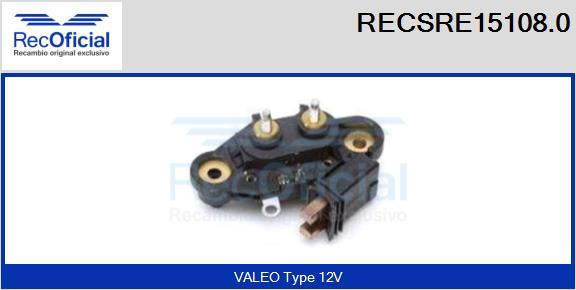 RECOFICIAL RECSRE15108.0 - Ģeneratora sprieguma regulators adetalas.lv