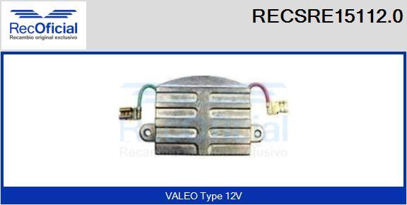 RECOFICIAL RECSRE15112.0 - Ģeneratora sprieguma regulators adetalas.lv