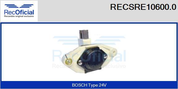 RECOFICIAL RECSRE10600.0 - Ģeneratora sprieguma regulators adetalas.lv