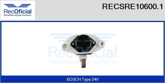 RECOFICIAL RECSRE10600.1 - Ģeneratora sprieguma regulators adetalas.lv