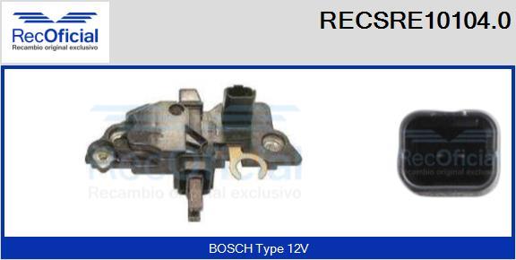 RECOFICIAL RECSRE10104.0 - Ģeneratora sprieguma regulators adetalas.lv