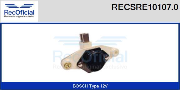 RECOFICIAL RECSRE10107.0 - Ģeneratora sprieguma regulators adetalas.lv