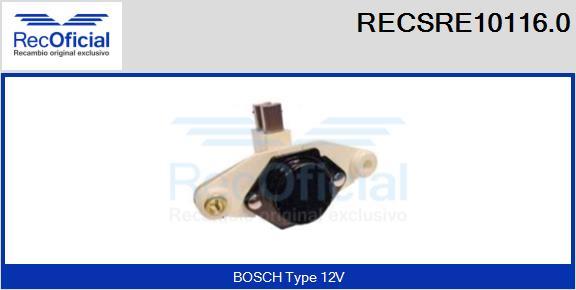 RECOFICIAL RECSRE10116.0 - Ģeneratora sprieguma regulators adetalas.lv