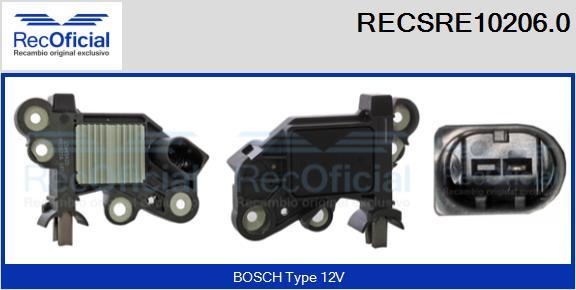 RECOFICIAL RECSRE10206.0 - Ģeneratora sprieguma regulators adetalas.lv