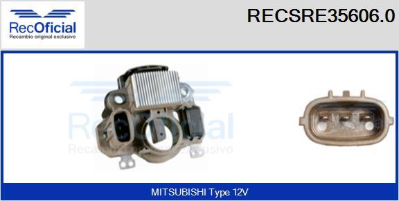 RECOFICIAL RECSRE35606.0 - Ģeneratora sprieguma regulators adetalas.lv